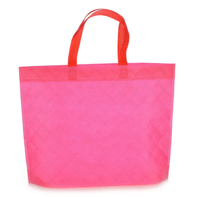 1PCS Fashion Women Shopping Bag Grocery Eco-friendly Tote Reusable Portable Bags Candy Color Waterproof Strong Folding Handbag