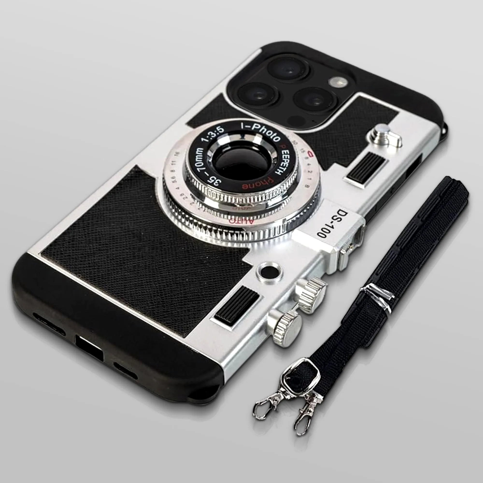 3D Camera lanyard Back Cover For Apple iPhone 14 Pro