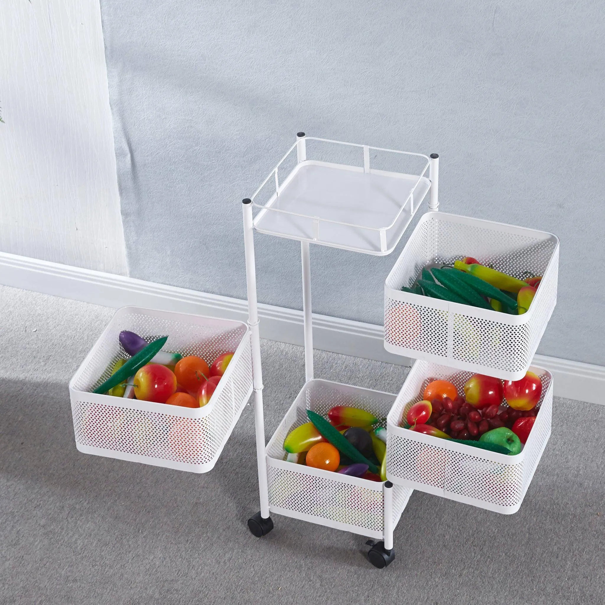 4 Tier Cubic Storage Cart - SF-106