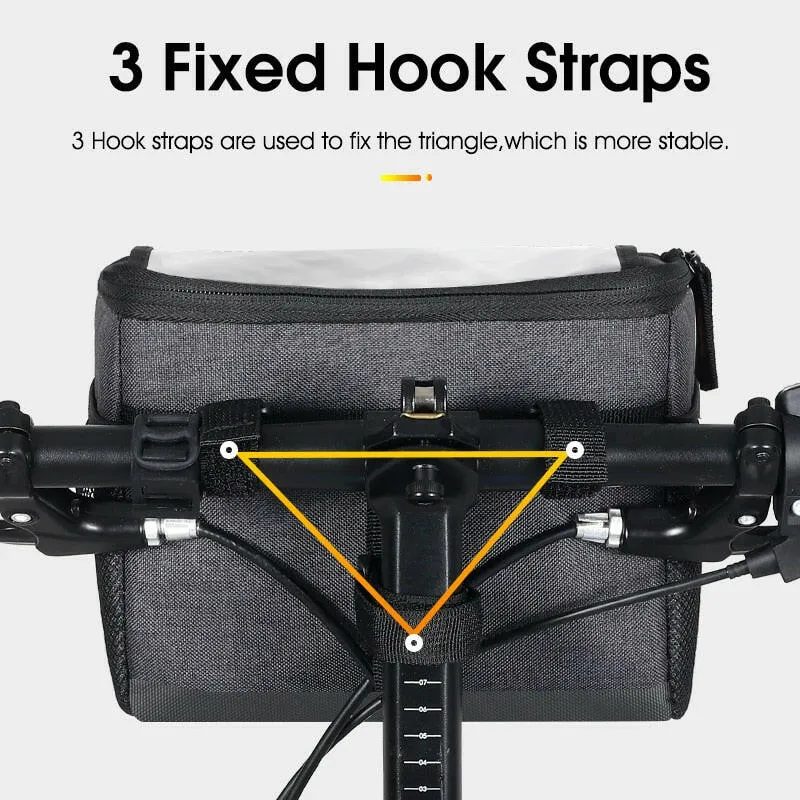 4.5L Bike Front Bag Touch Screen Phone Handlebar Bag Insulated Bicycle Cooler Bag MTB Road Cycling Accessories