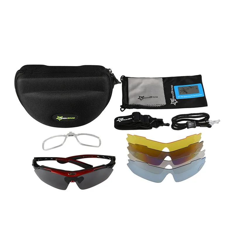 5 lenses Professional Polarized TR90 Sun Glasses