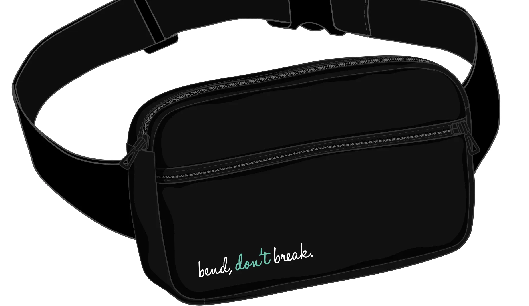 5017 - Bend, Don't Break Fanny Pack/ Black