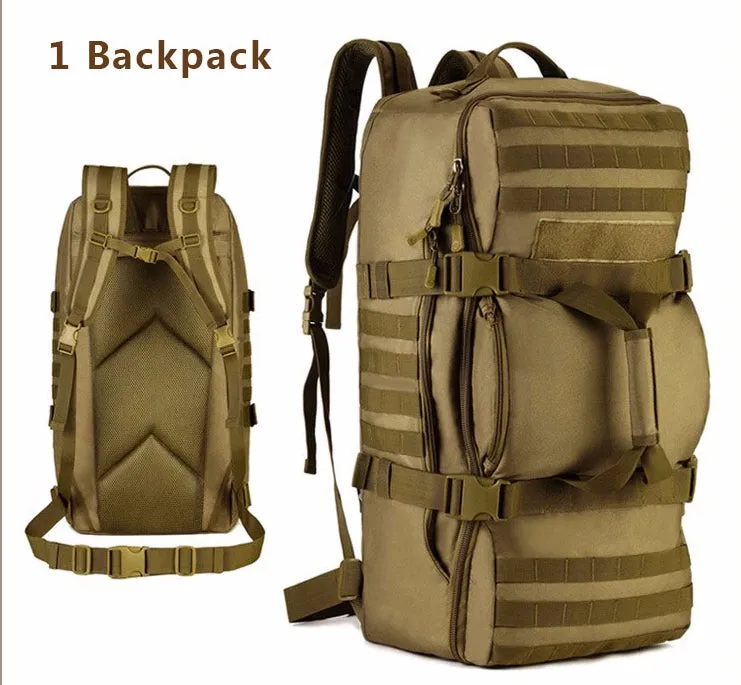 60L Molle Military Outdoor Tactical Shoulder Duffel Backpack