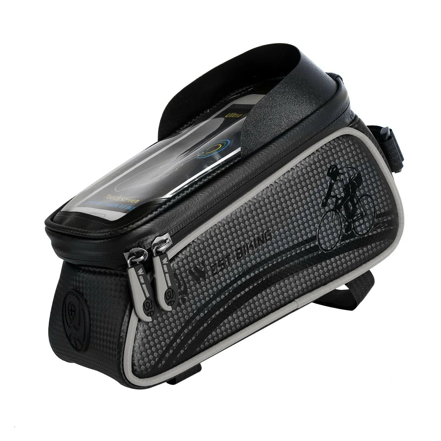 6.5 Inches Bicycle Bag Waterproof Cycling Top Front Tube Frame Bag Touch Screen Phone Case Storage MTB Road Bike Bag