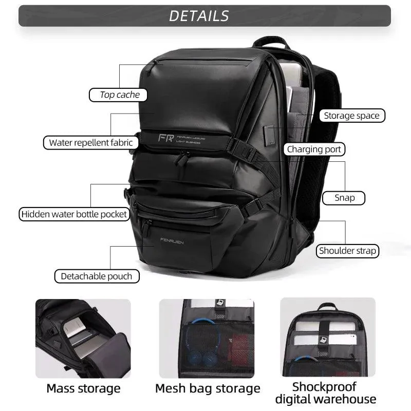 8021 - Cool Backpacks - Waterproof Detachable Laptop Bag