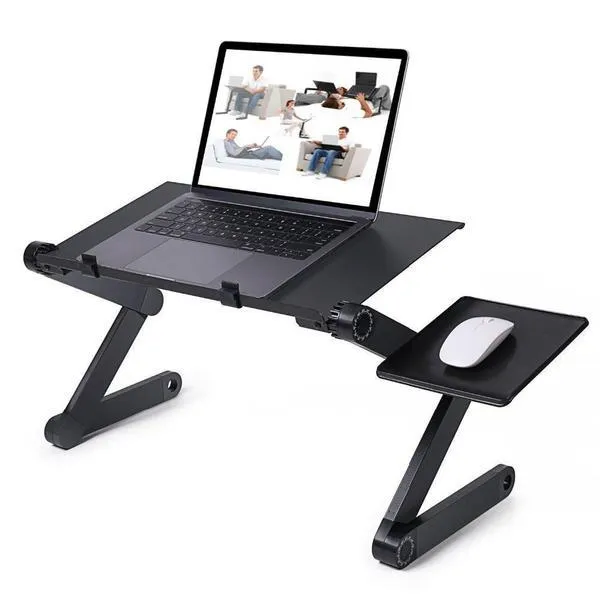 Adjustable Aluminum Laptop Desk(Mouse Pad Included)