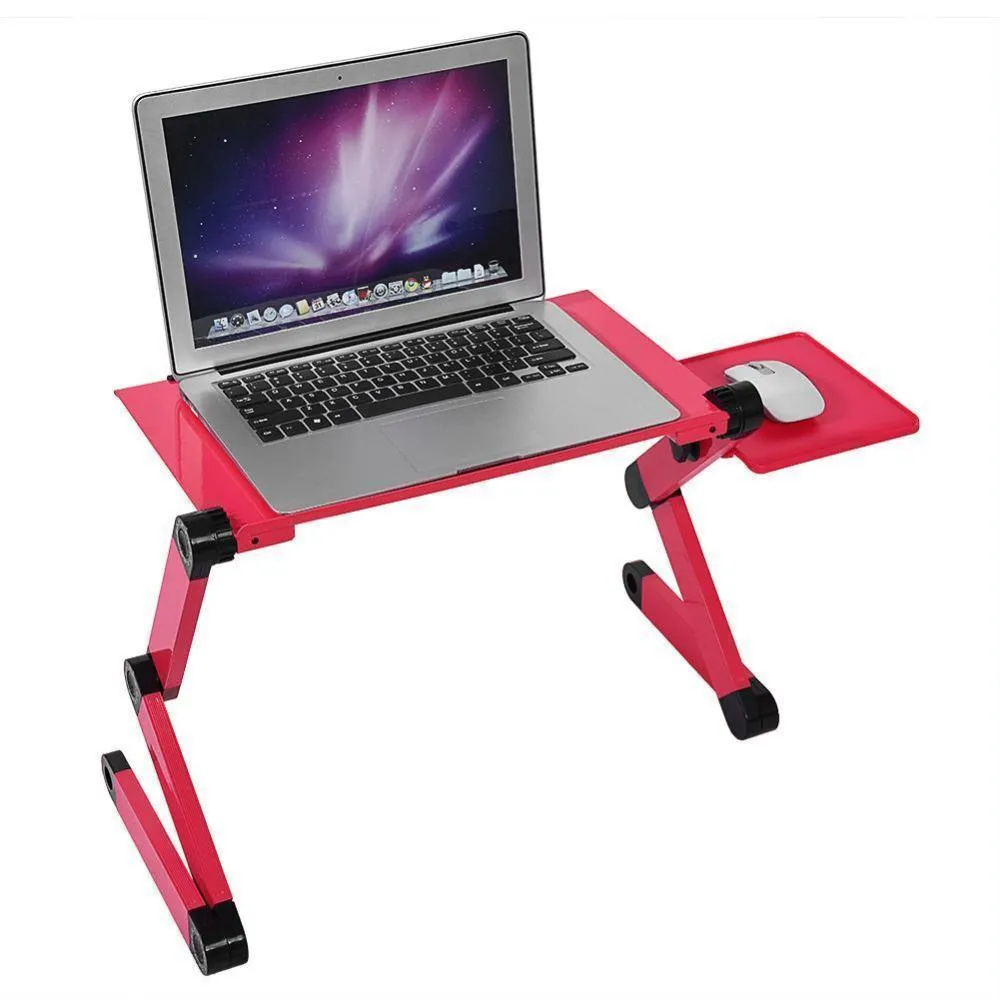 Adjustable Aluminum Laptop Desk(Mouse Pad Included)