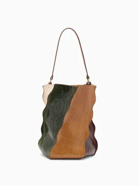 Adria pleated wave bucket bag