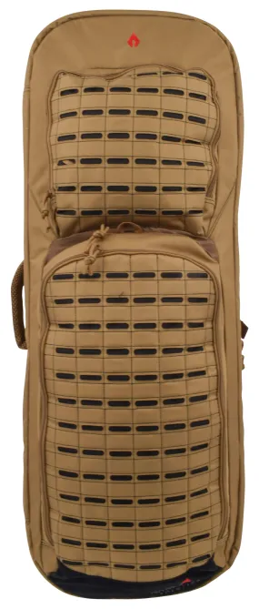 Advance Warrior Solutions FR28RBPBL/GR Frame  28" L Backpack with Side Handle, Tan Polyester for Tactical Rifle, Molle Front