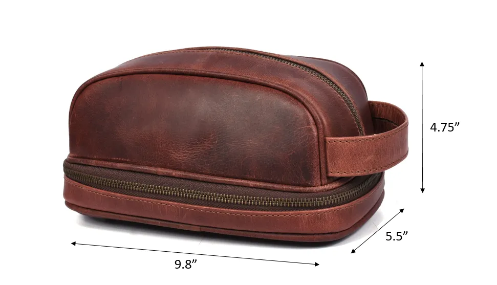 Akron Leather Toiletry Bag