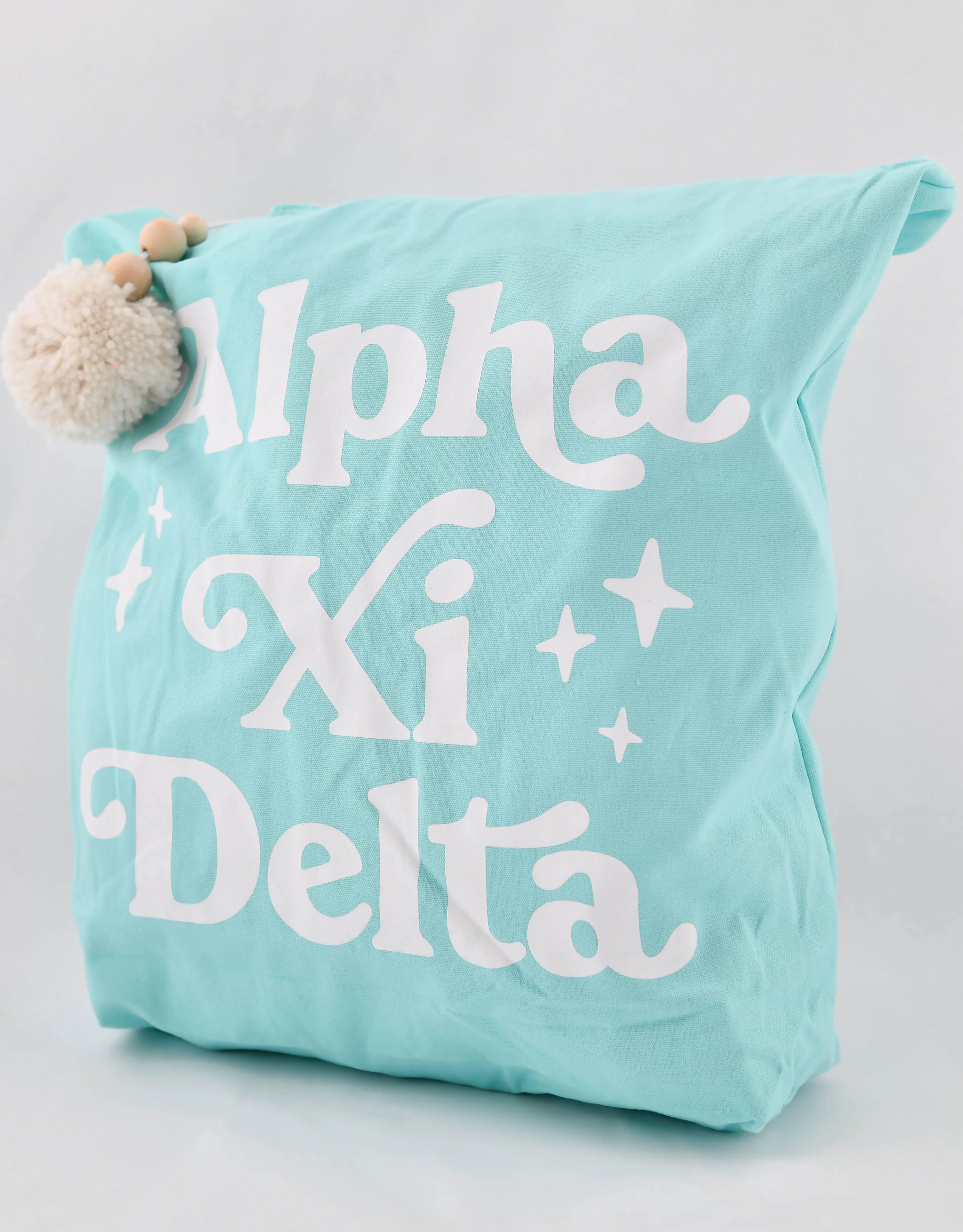 Alpha Xi Delta Retro Pom Pom Tote Bag