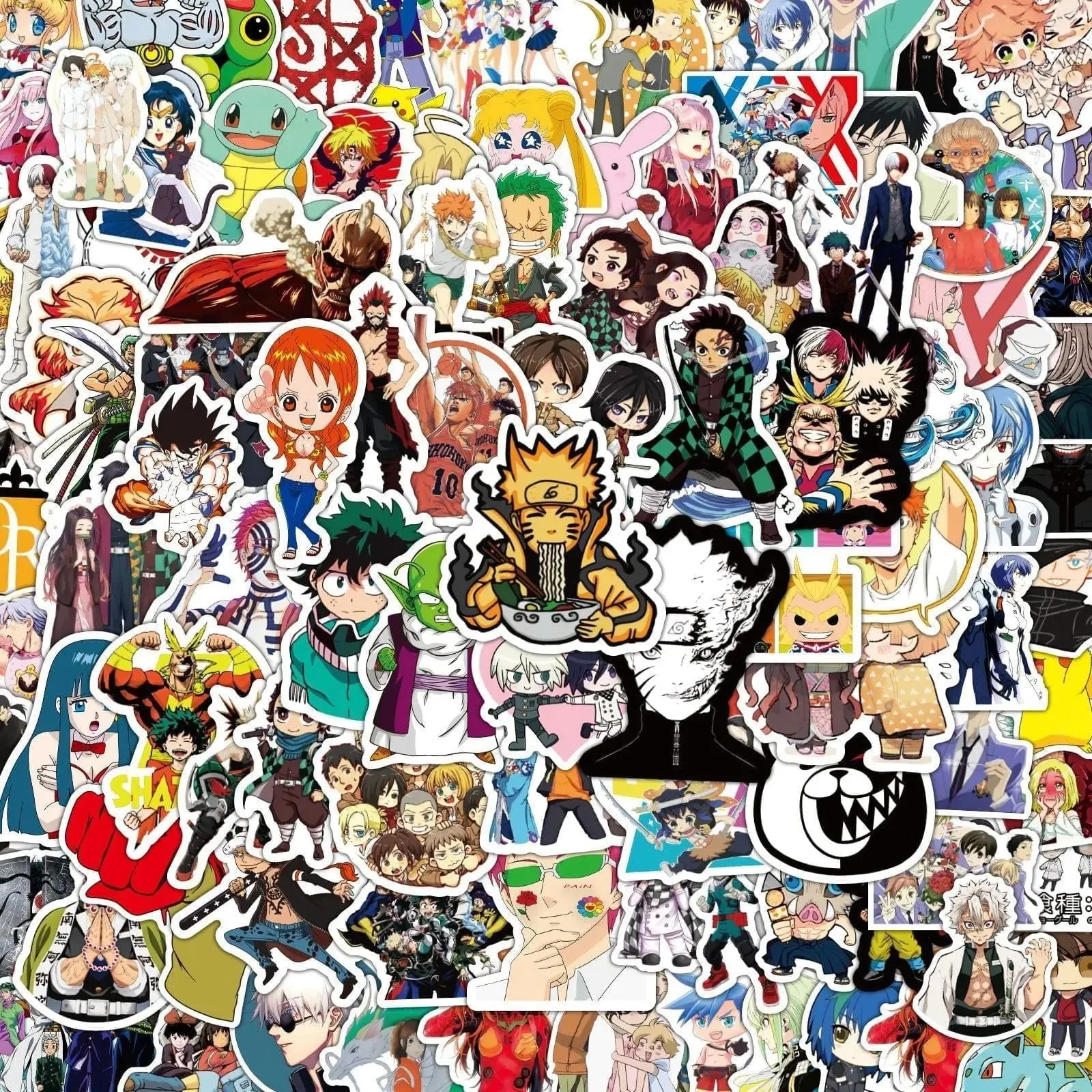 Anime Sticker Pack - 50 Unique Stickers | Otakumise