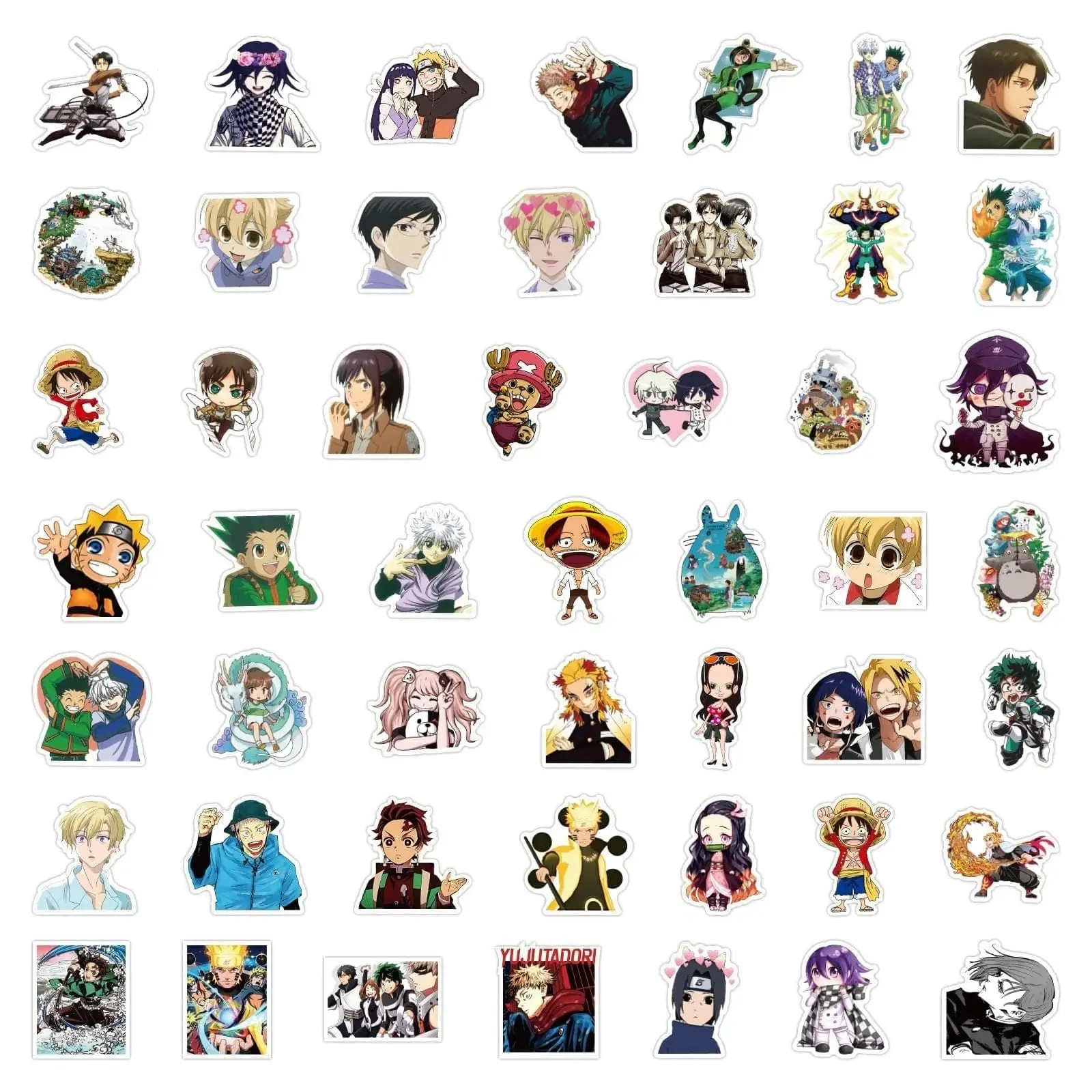 Anime Sticker Pack - 50 Unique Stickers | Otakumise