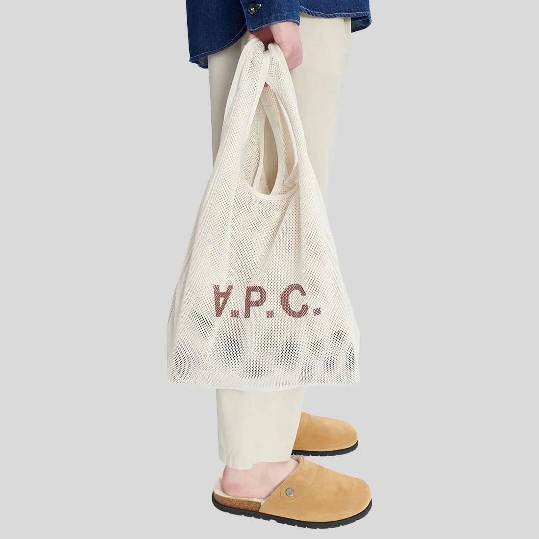 A.P.C. Rebound Shopping Bag White RB-PSAEUH61679AAC