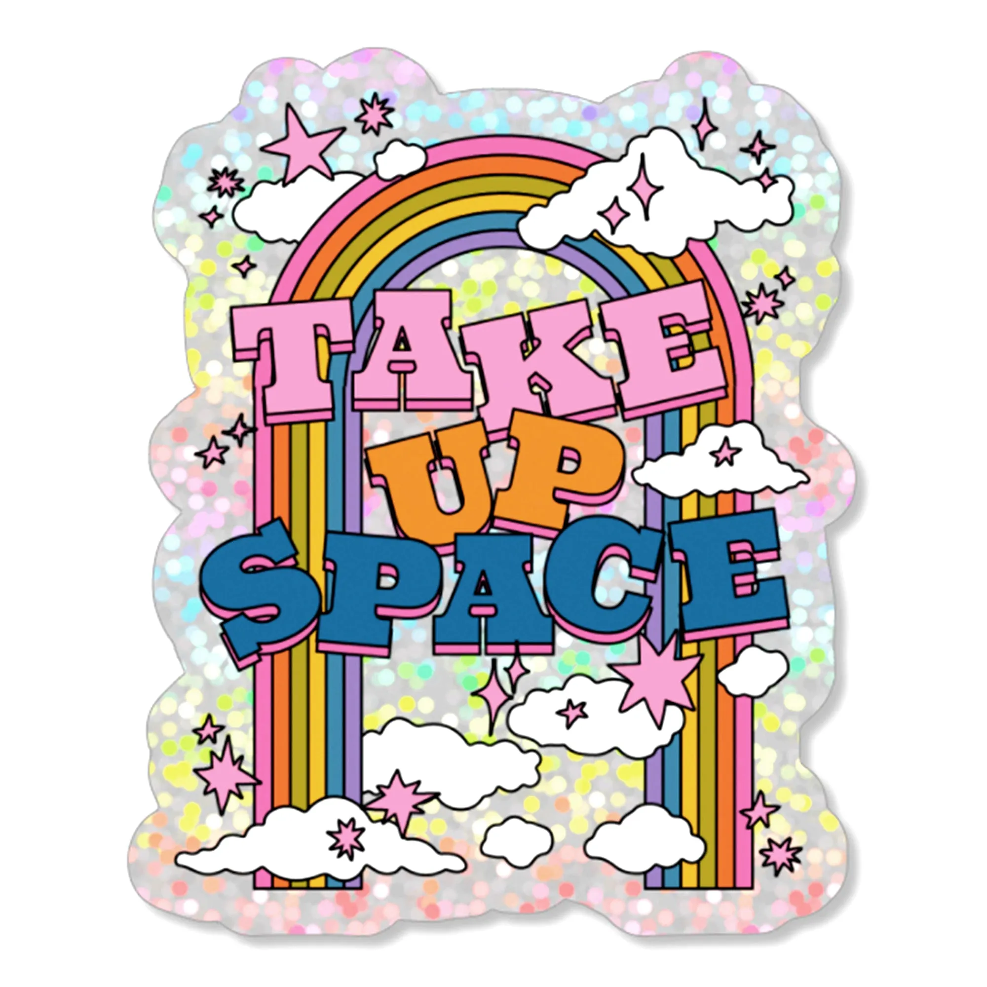 ASH   CHESS TAKE UP SPACE GLITTER STICKER