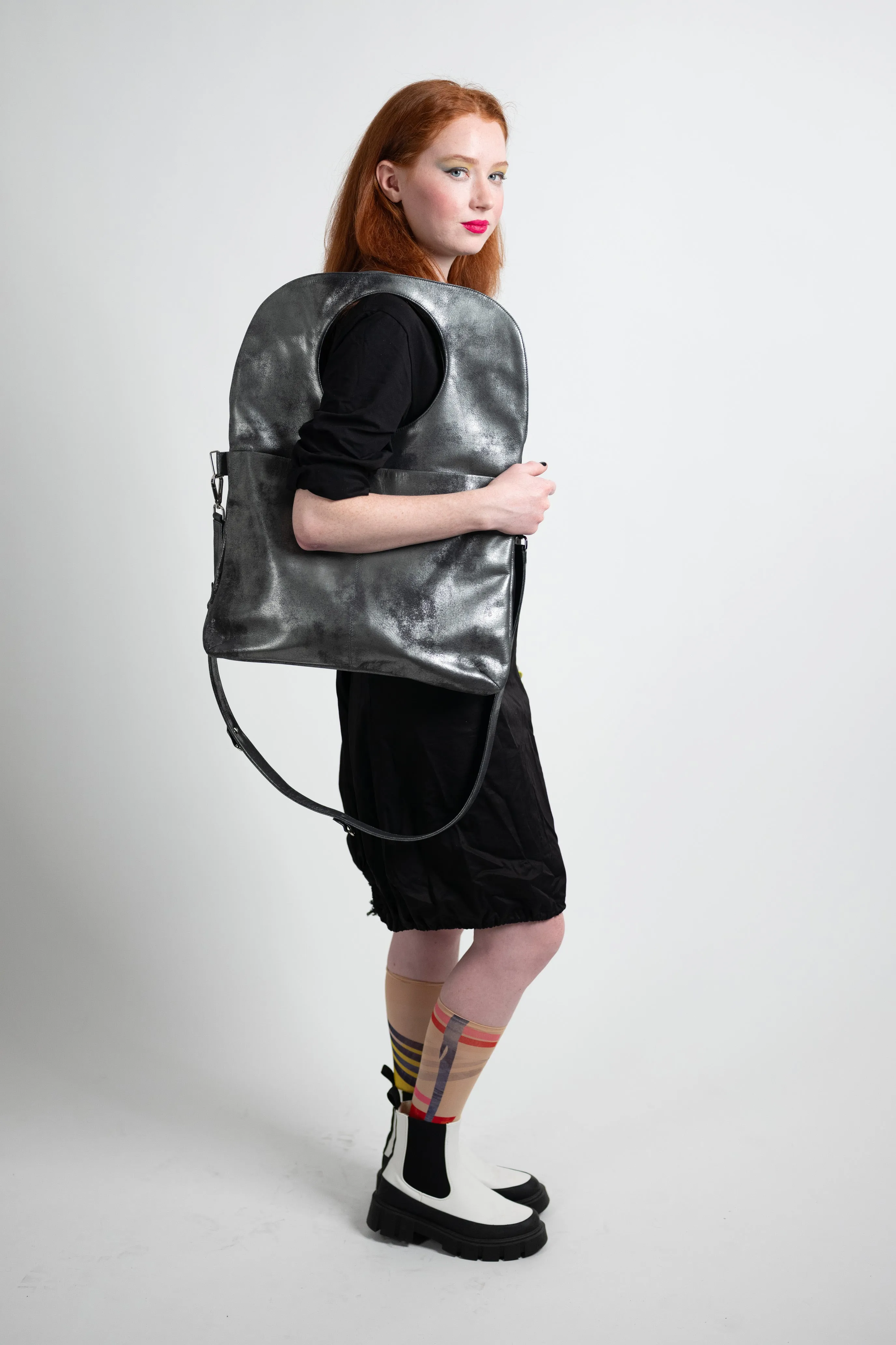 Audrey Large Messenger/Laptop Bag in Graphite