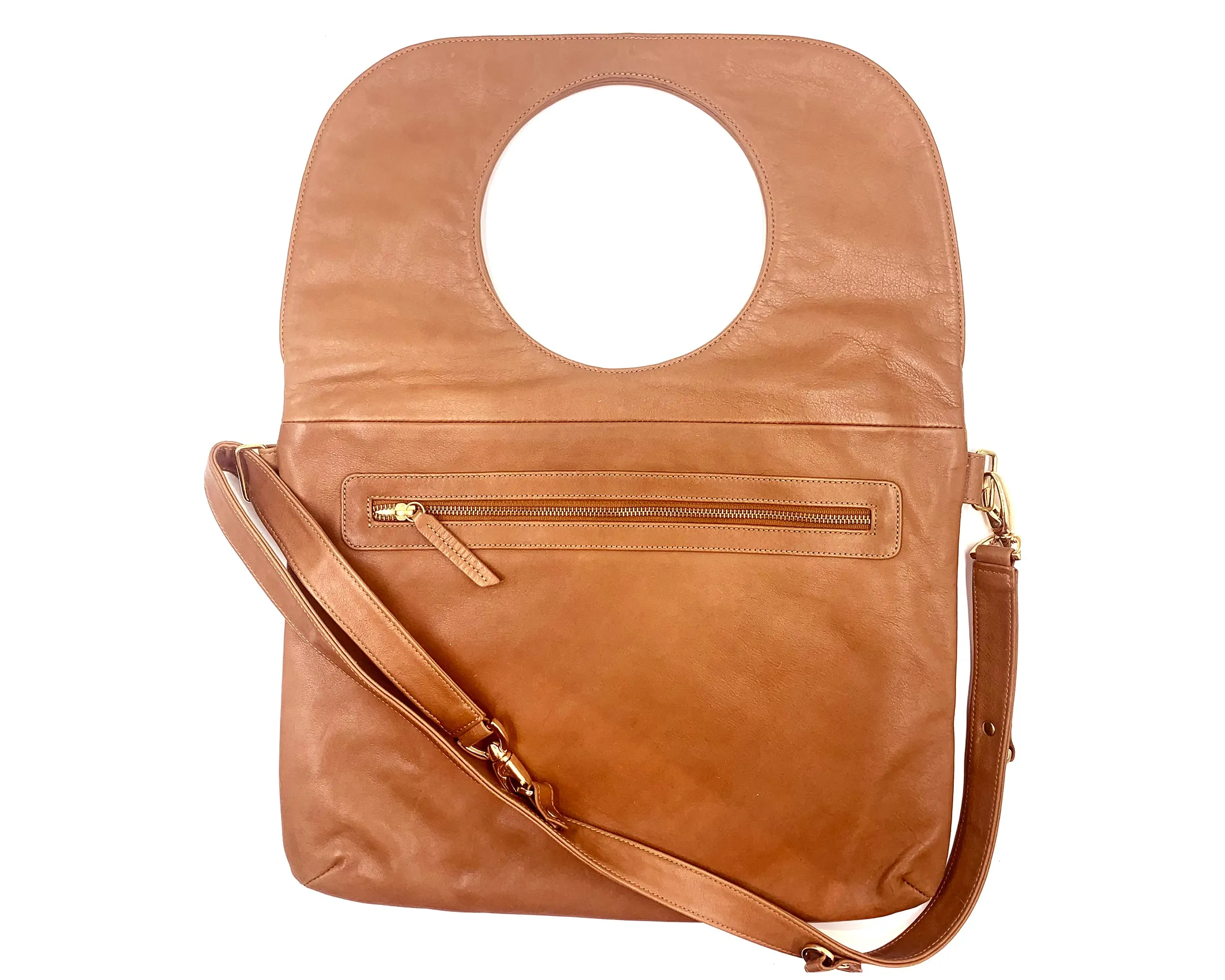 Audrey Large Messenger/Laptop Bag in Whiskey