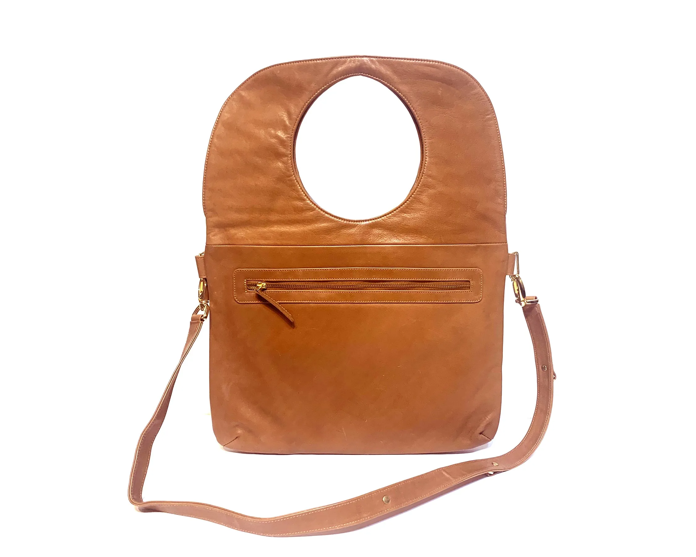 Audrey Large Messenger/Laptop Bag in Whiskey