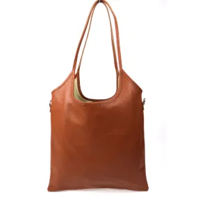 Bagitali Libby Leather Tote Bag - Tan