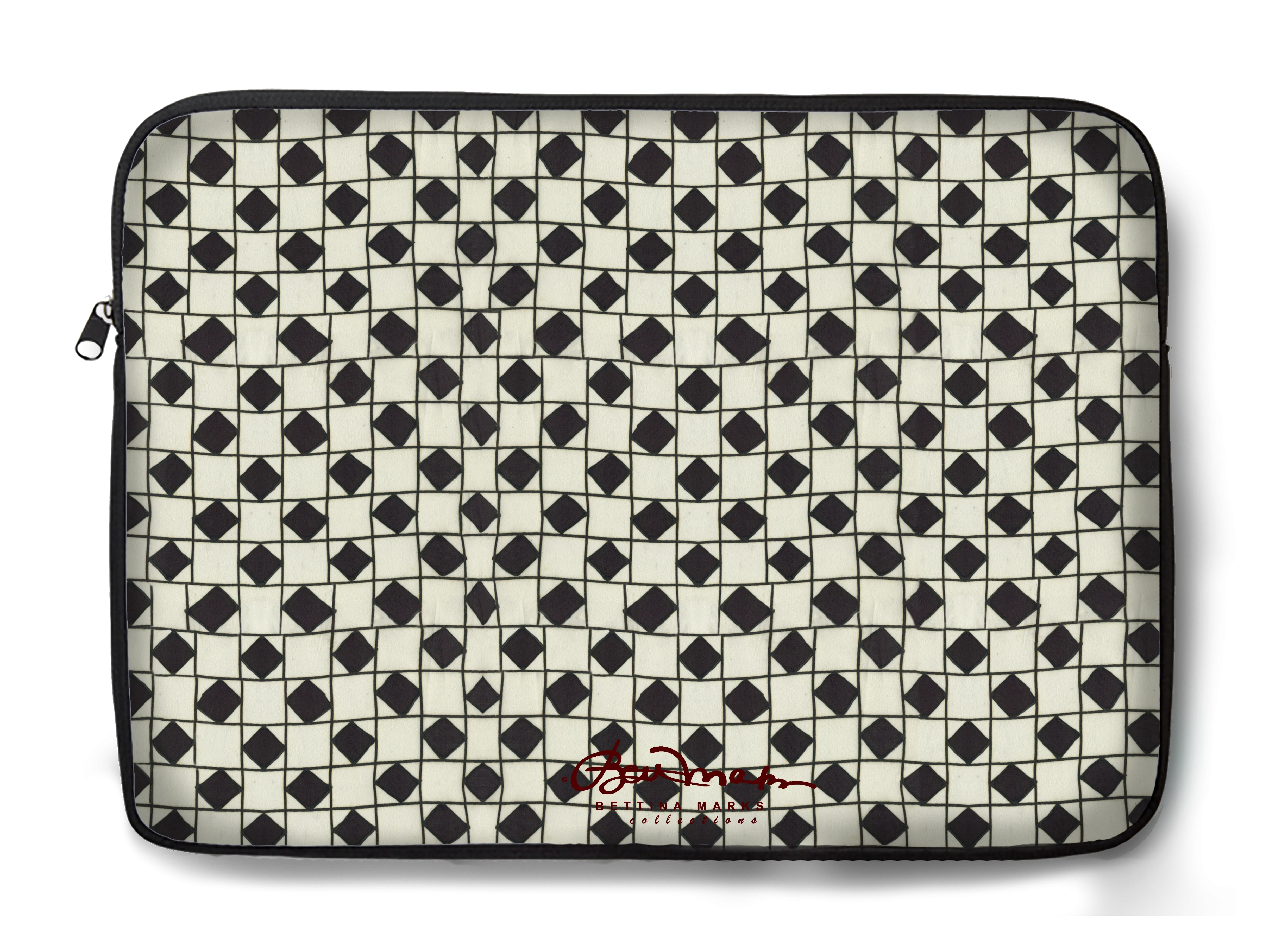 B&W Checkerboard Optical Laptop Sleeve