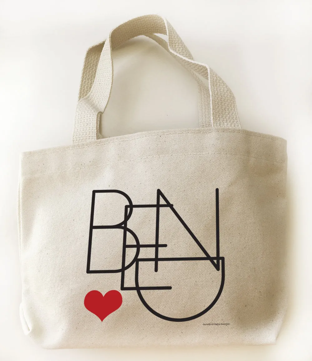 Bend Oregon Heart Small Canvas Tote Bag