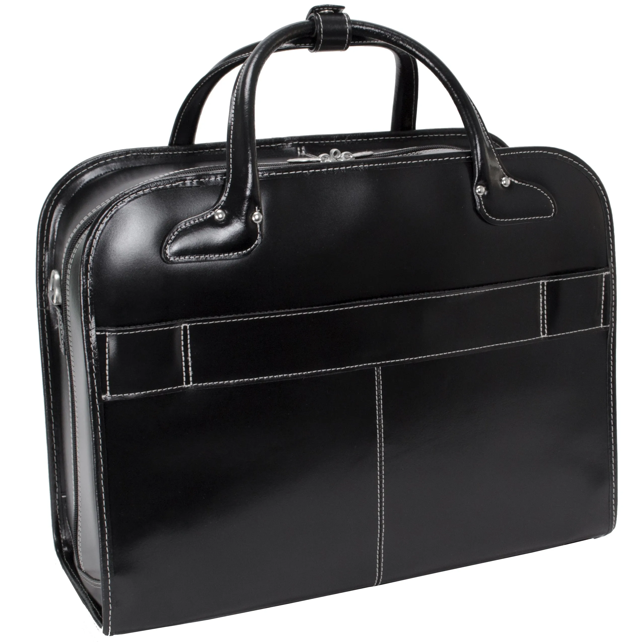 BERKELEY | 15” Leather Detachable-Wheeled Laptop Case