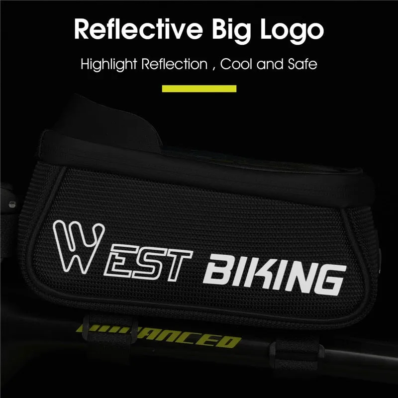 Bicycle Bag Sensitive Touch Screen Bike Phone Bag Front Frame Reflective MTB Road Cycling Accessories Panniers