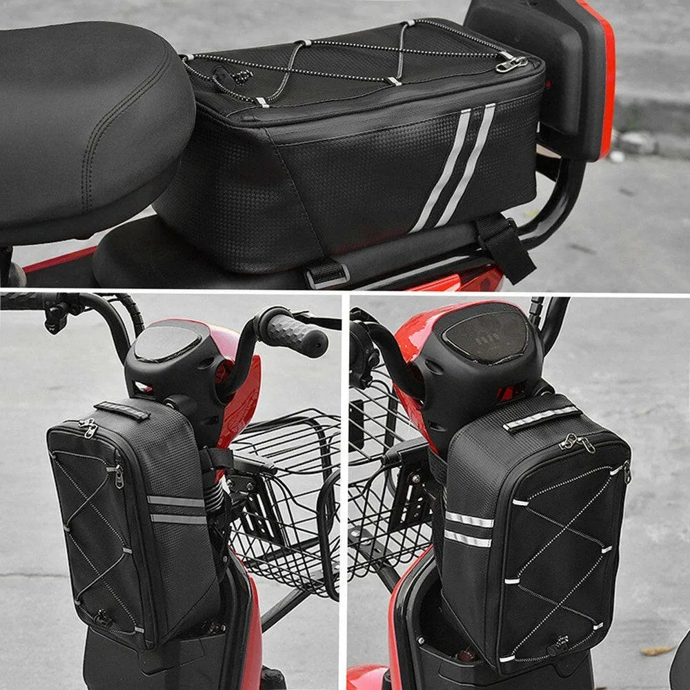 Bike Trunk Bag 7L Bicycle Rear Bag Water Resistant Bike Rack Bag with Waterproof Rain Cover