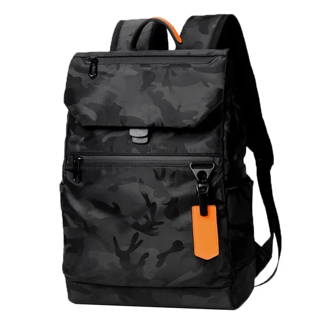 Black Waterproof Oxford Backpack