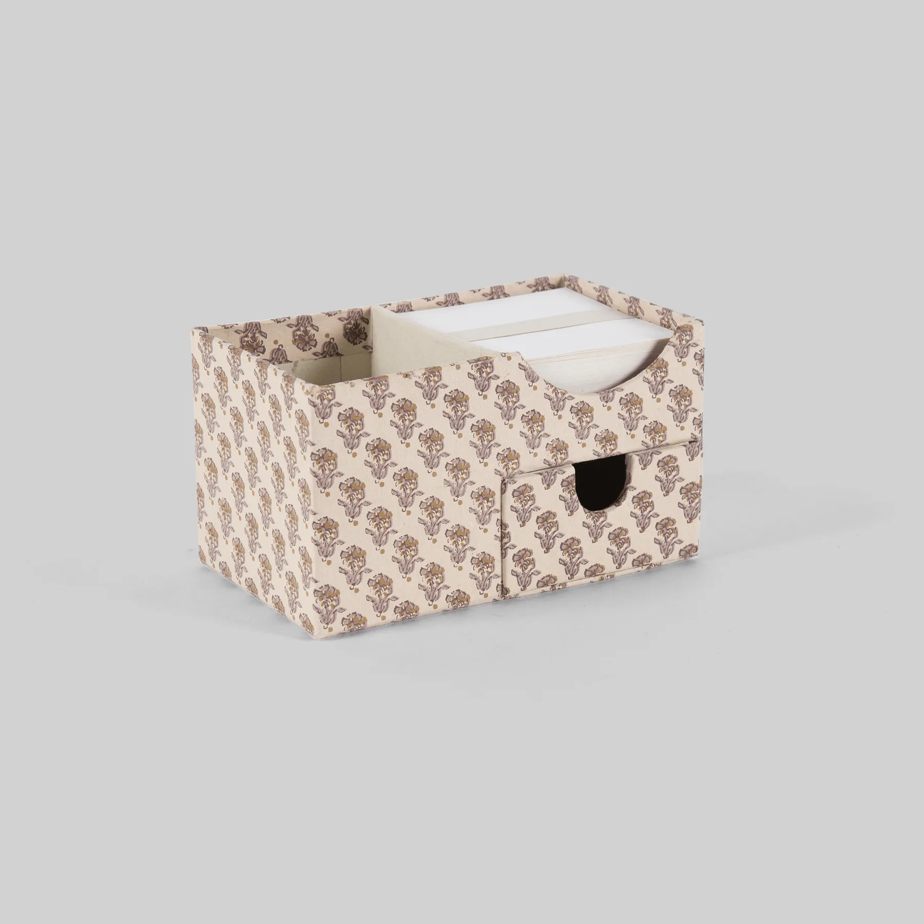 Block Story Buti Beige Cube Desk Organiser