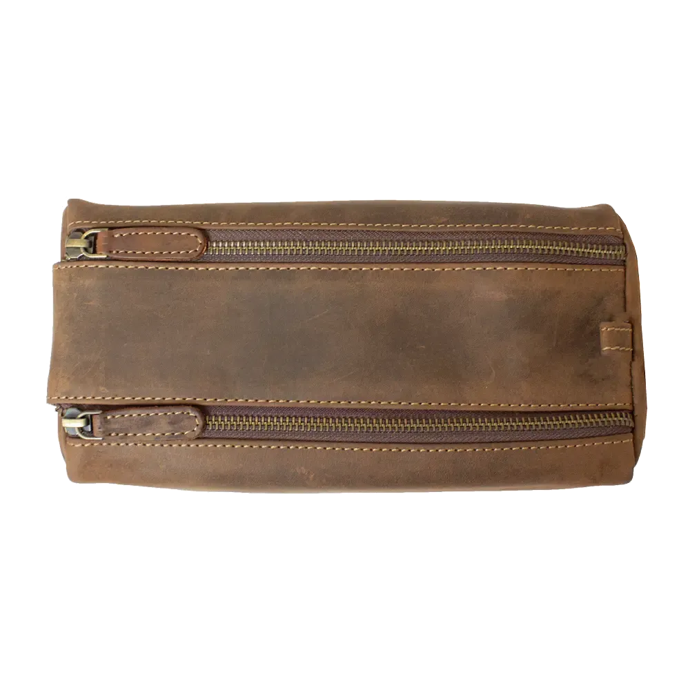 BOL Distressed Leather Toiletry Bag