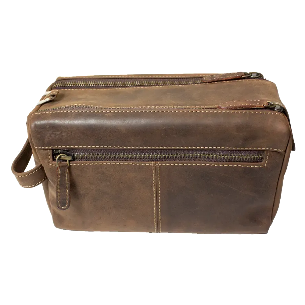 BOL Distressed Leather Toiletry Bag