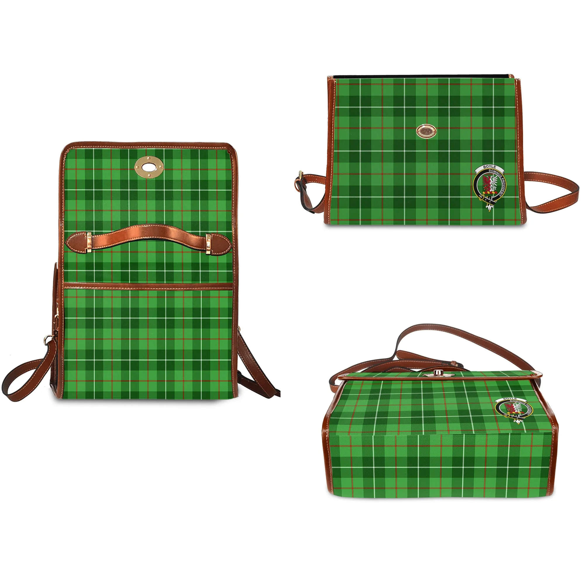 Boyle Tartan Waterproof Canvas Bag with Family Crest