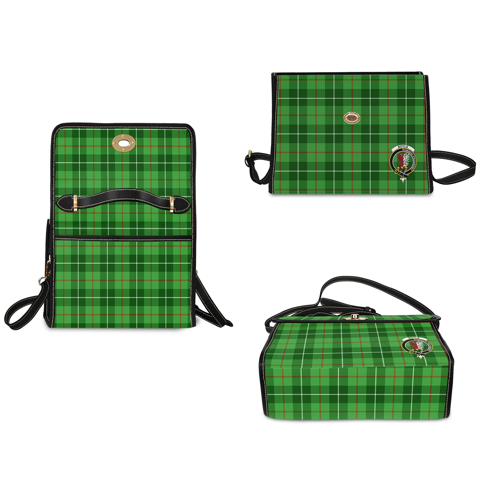 Boyle Tartan Waterproof Canvas Bag with Family Crest