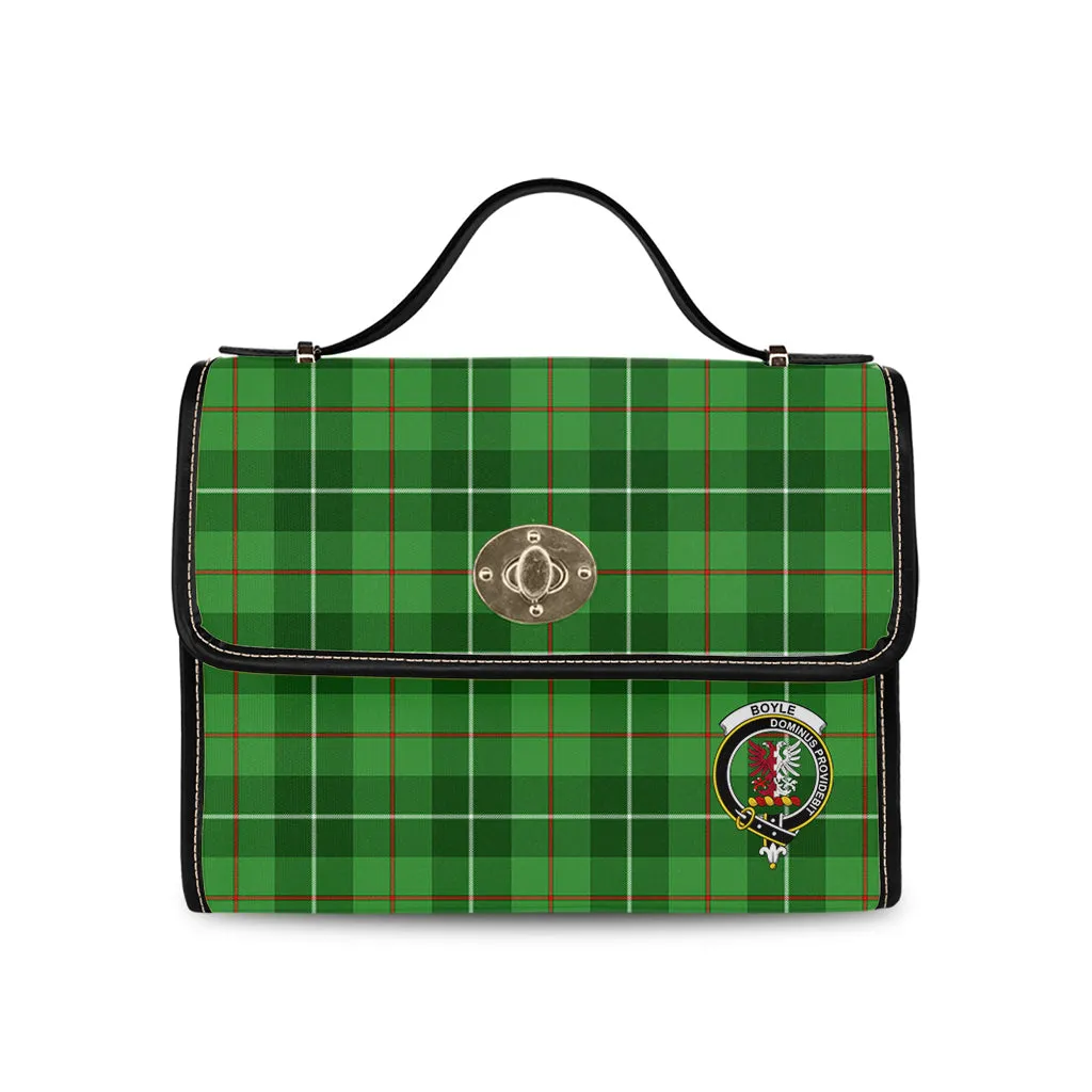 Boyle Tartan Waterproof Canvas Bag with Family Crest