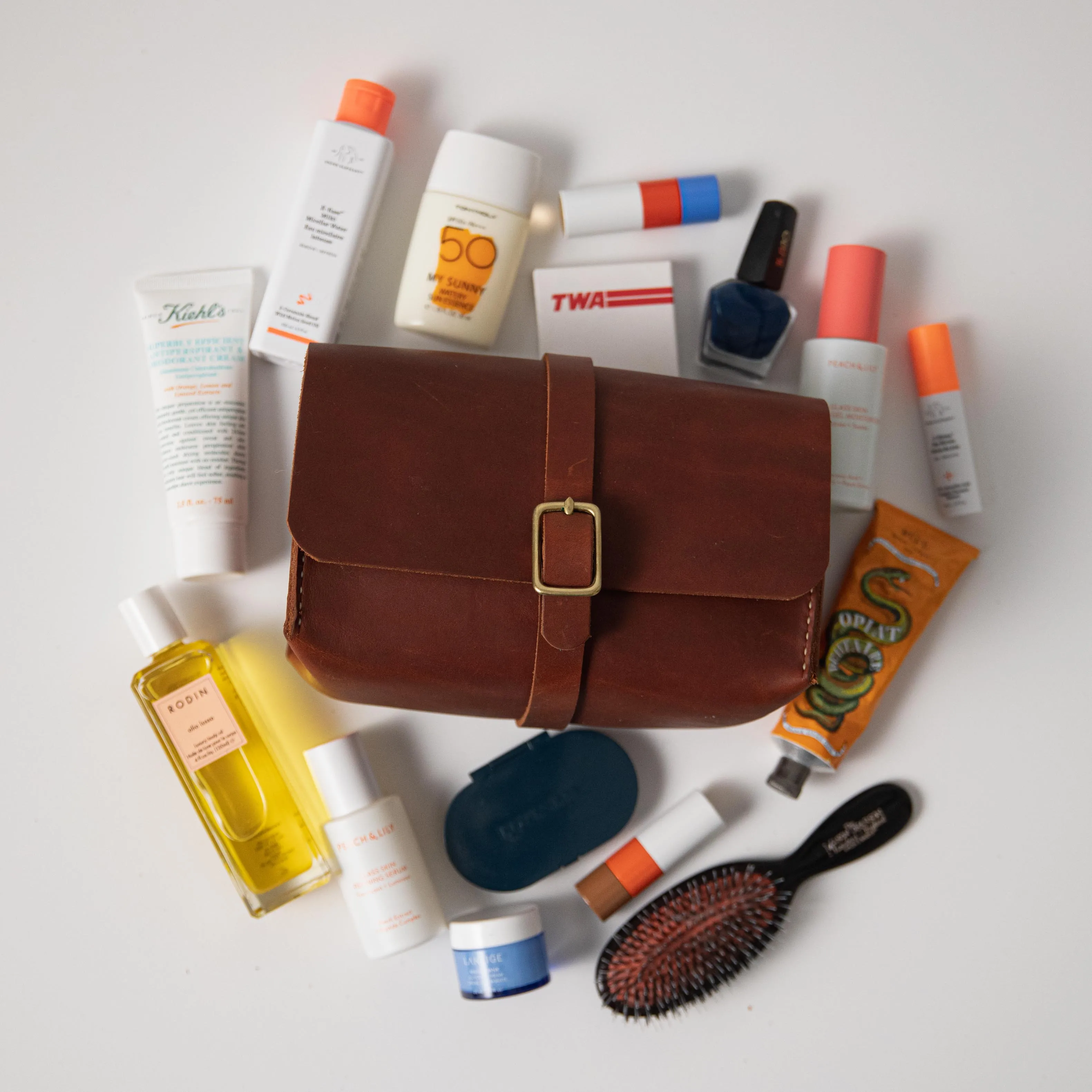 Brown Dopp Kit