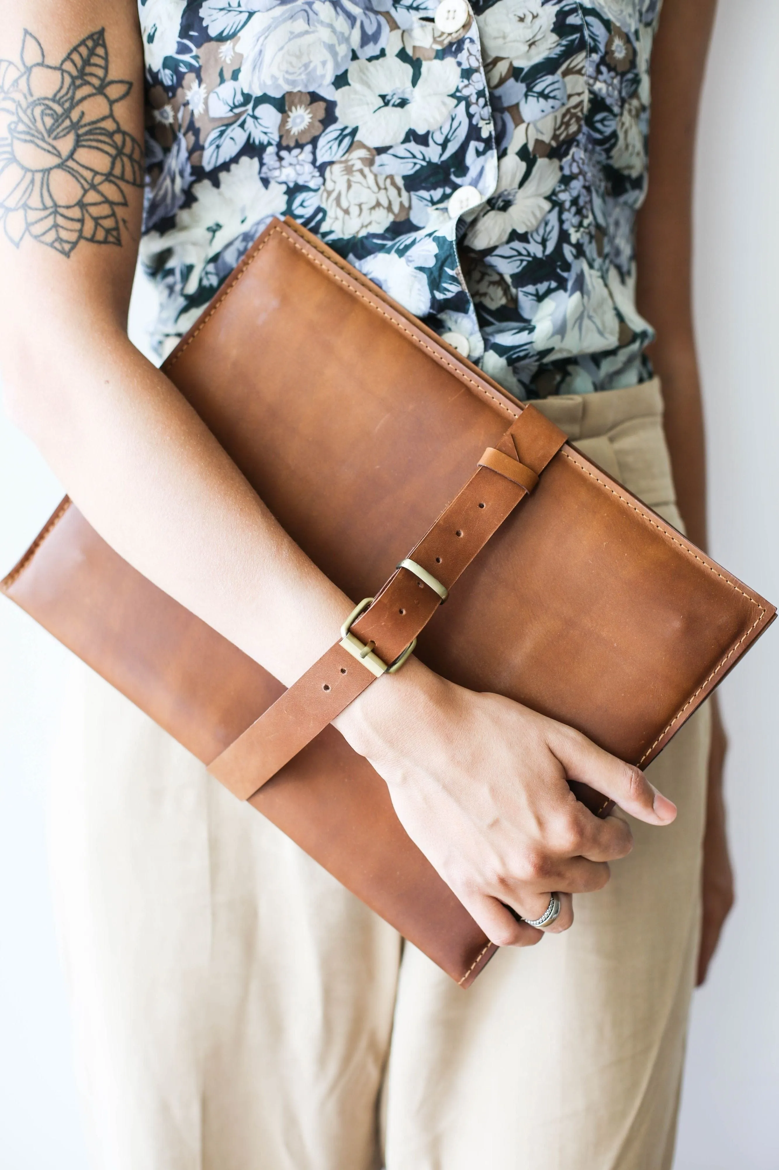 Brown Leather Macbook 12"-13" Case