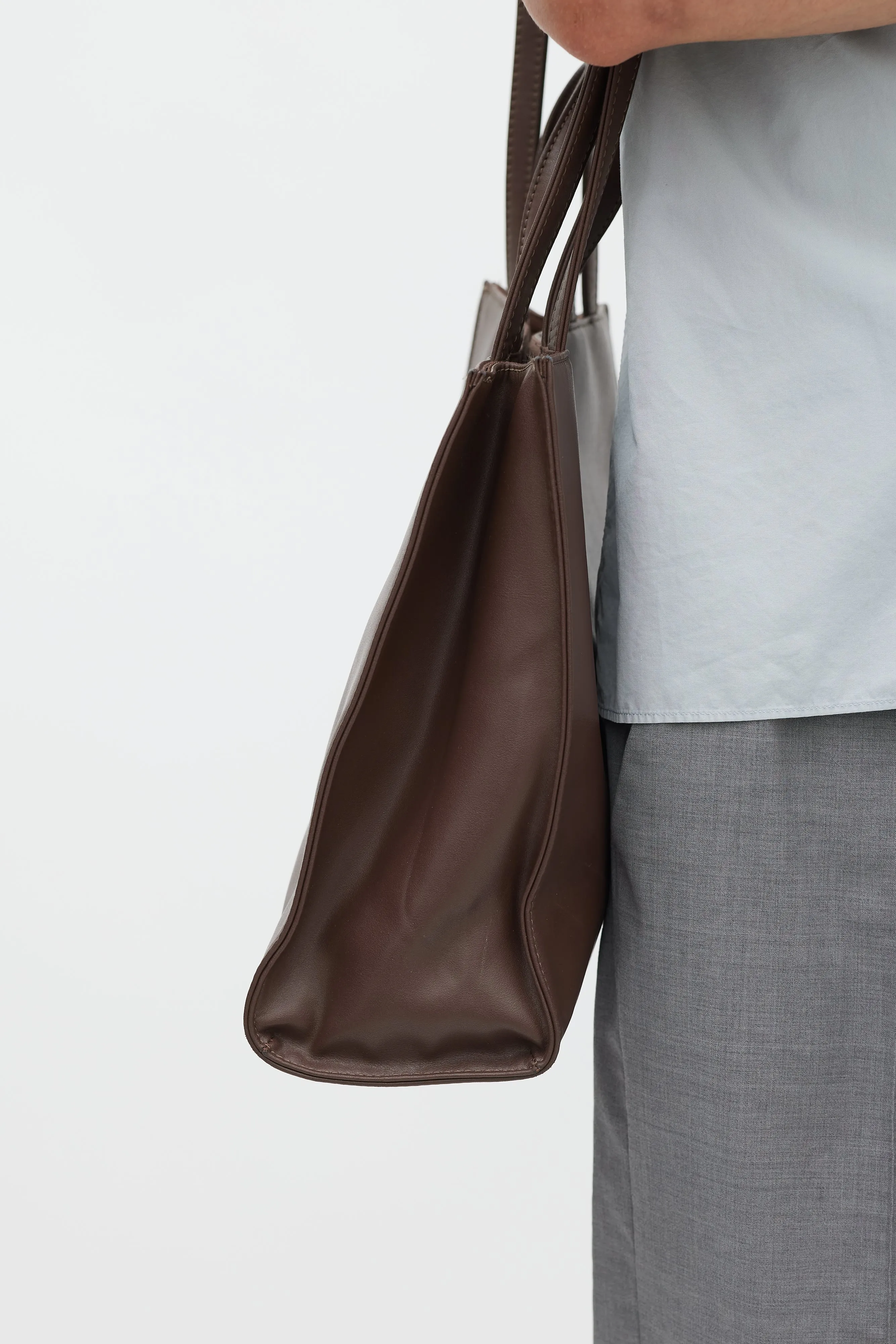 Brown Medium Shopping Tote