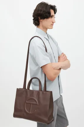 Brown Medium Shopping Tote