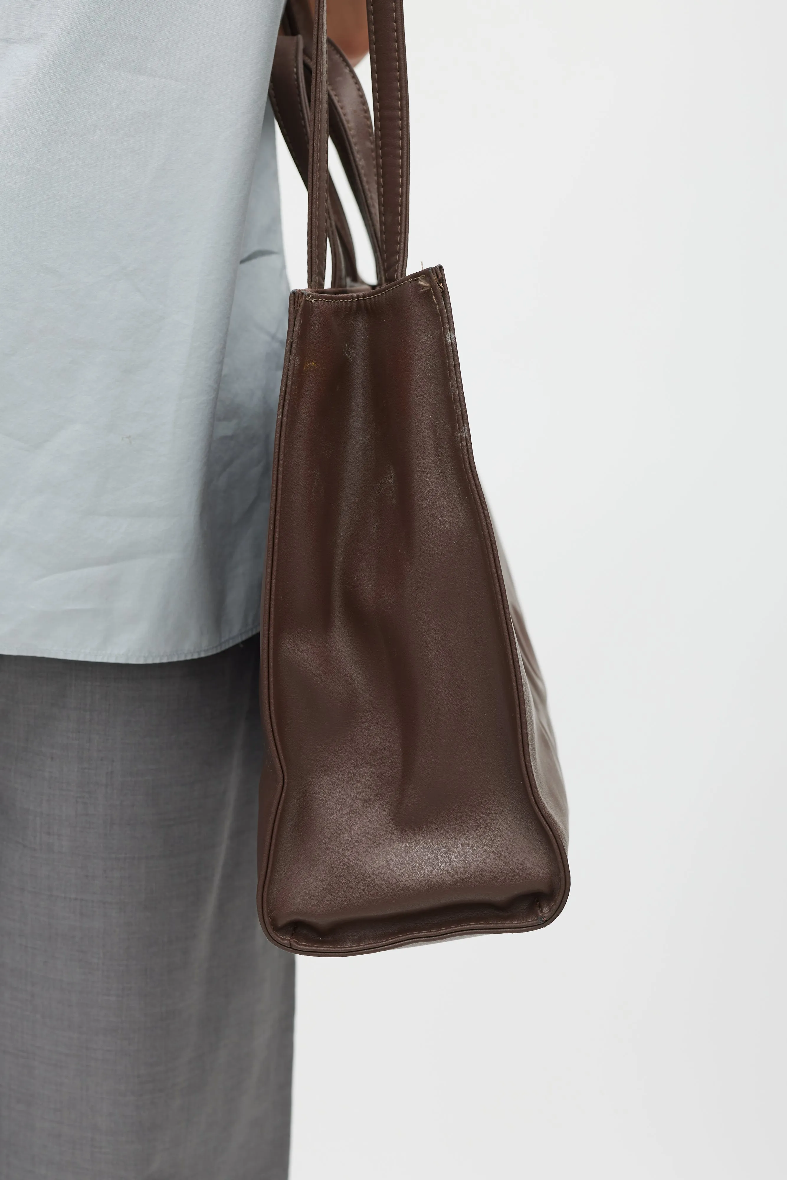 Brown Medium Shopping Tote