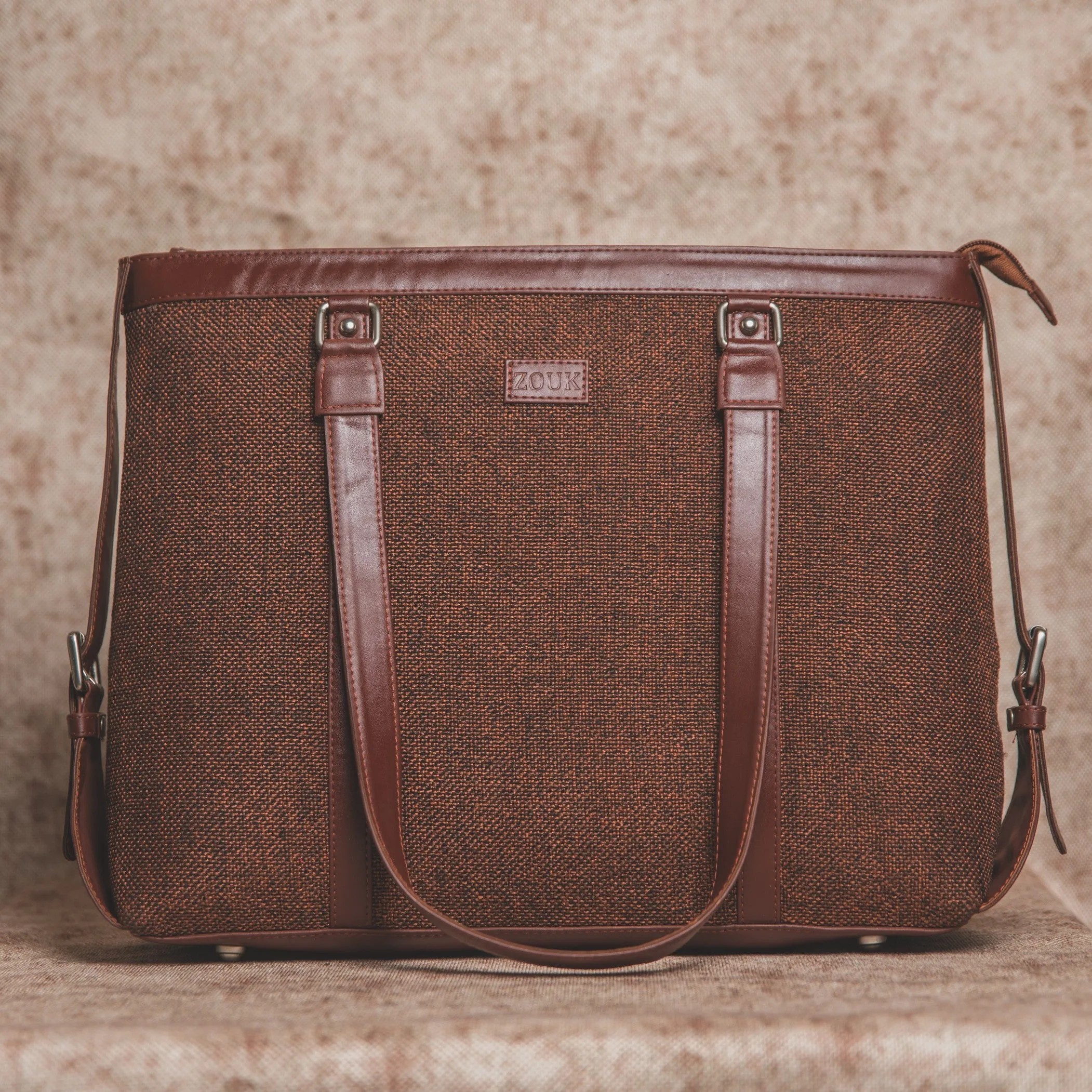 Brown Metal Women's Office Bag