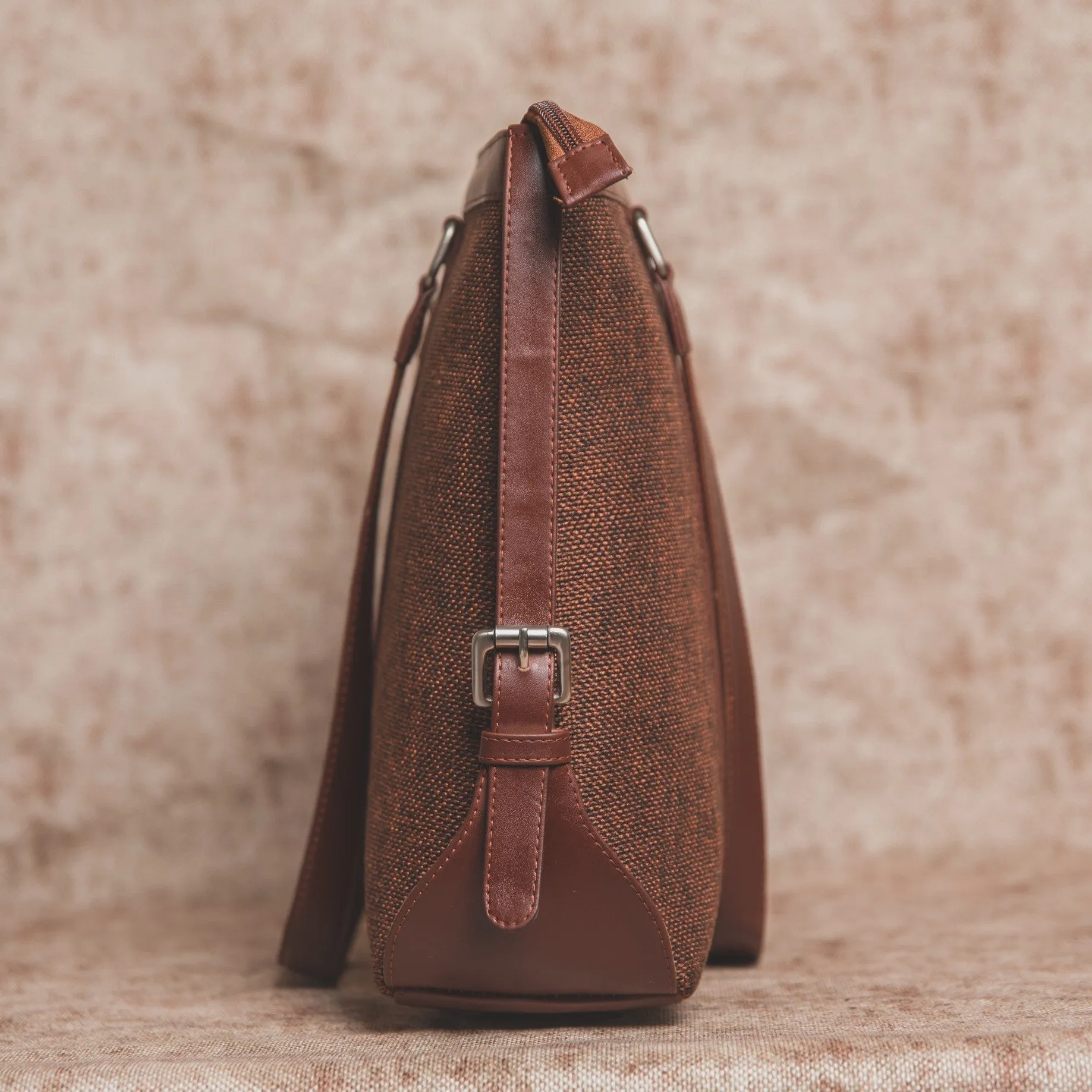 Brown Metal Women's Office Bag