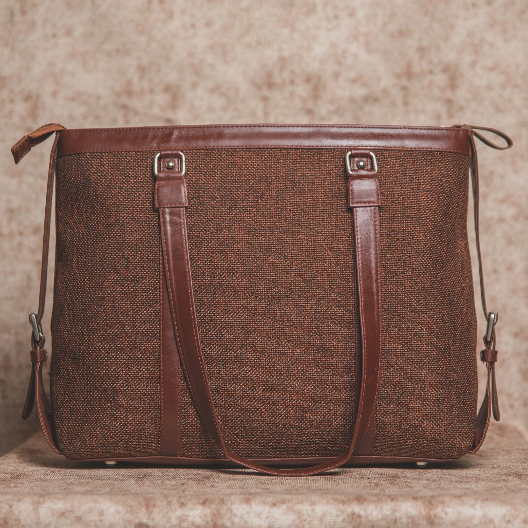 Brown Metal Women's Office Bag