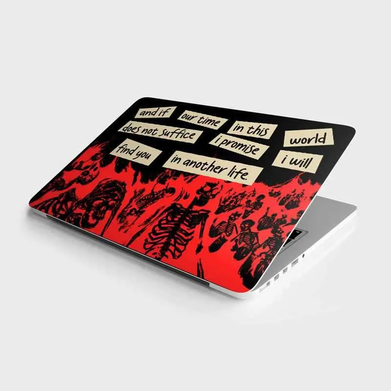 Burning Skeleton Laptop Skin