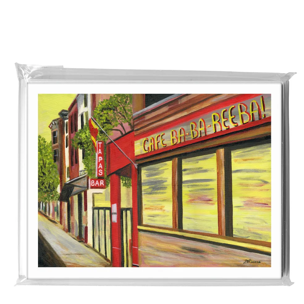 Cafe Babareeba, Chicago, Greeting Card (7430)