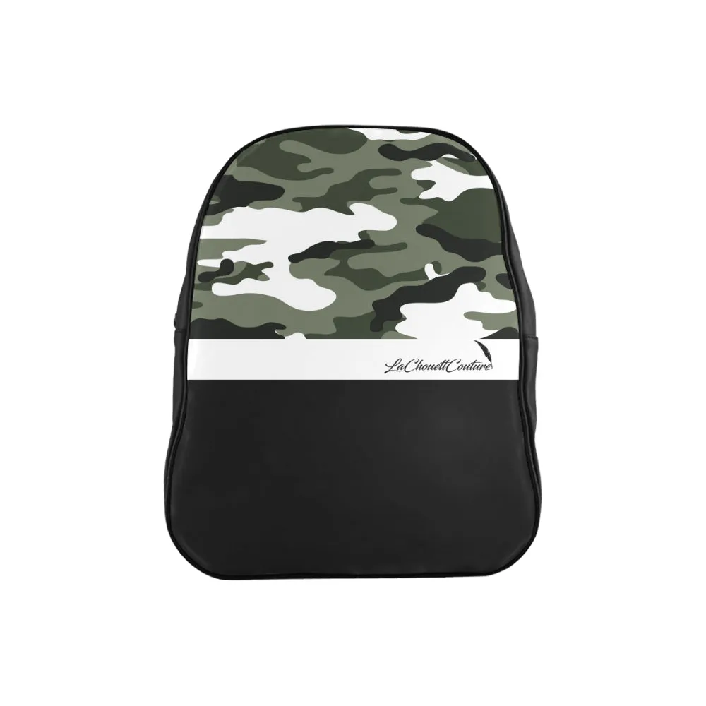 CAMOUFLAGE BLACC School Backpack (Medium)