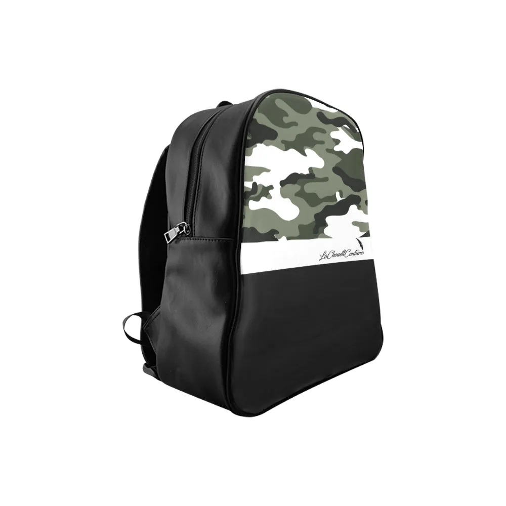 CAMOUFLAGE BLACC School Backpack (Medium)