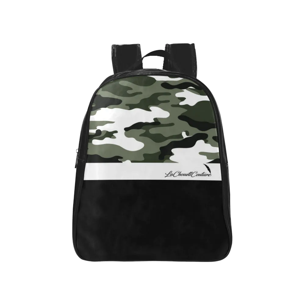 CAMOUFLAGE BLACC School Backpack (Medium)