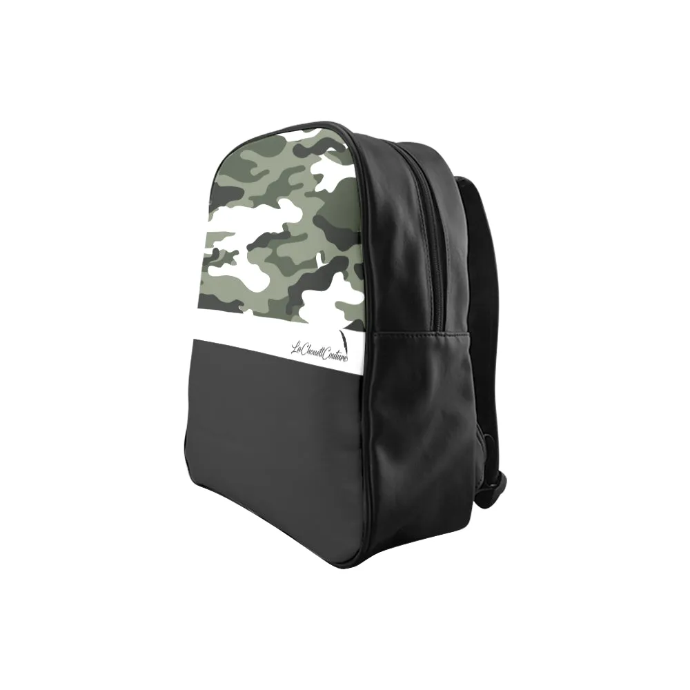 CAMOUFLAGE BLACC School Backpack (Medium)