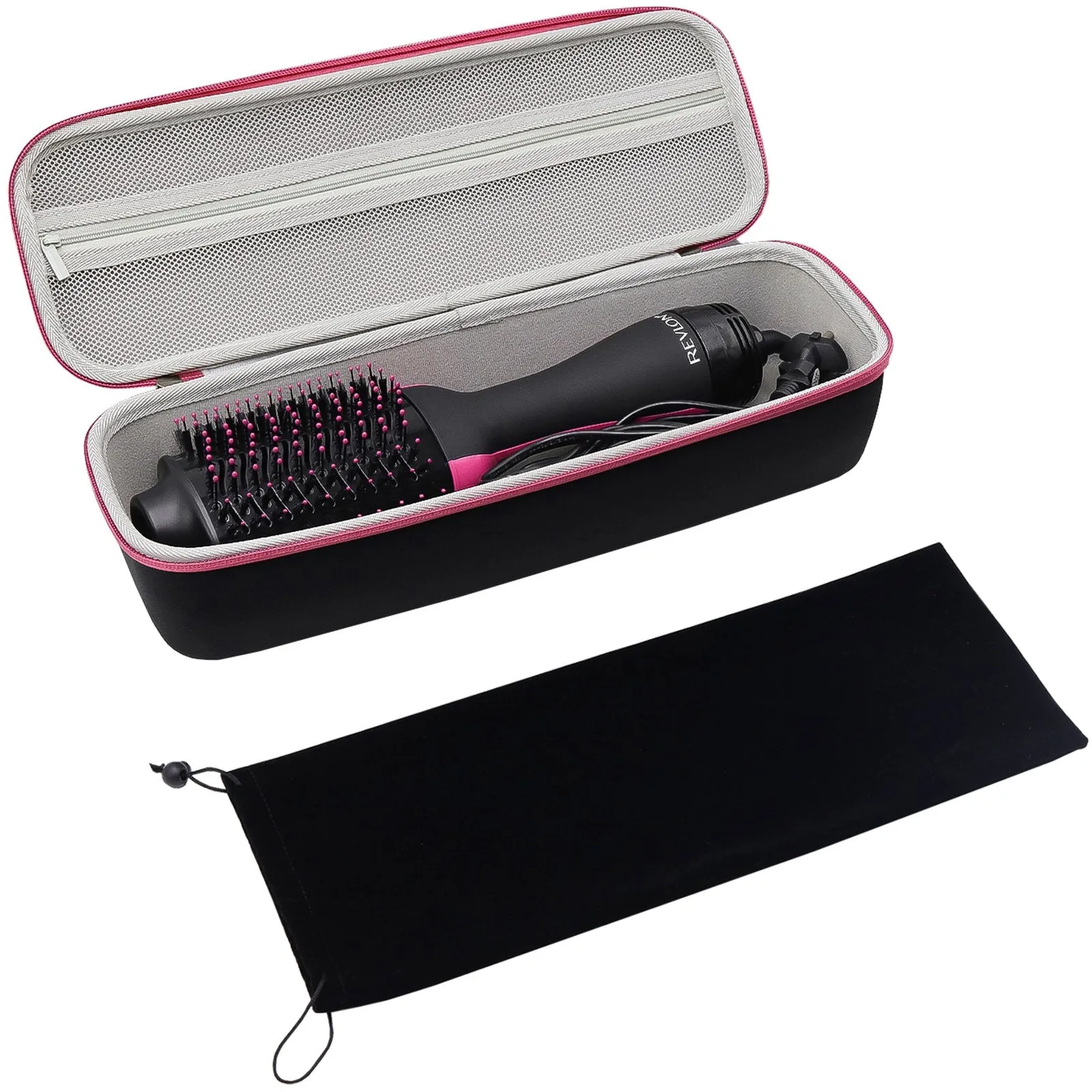 (CASE ONLY) Hard Carrying Case with Velvet Bag Cover for Revlon One-Step Hair Dryer/ Volumizer/ Styler | ProCase